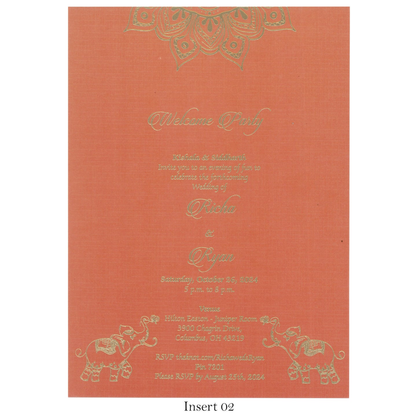 Classic Elegance: Wax-Sealed Wedding Cards | SS - 8007