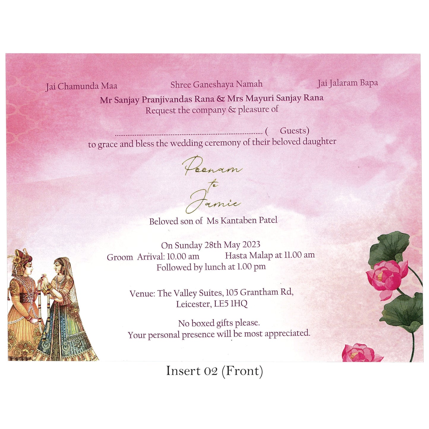 Creative Splash Colours with Traditional Elements Wedding Card | SS - 8023
