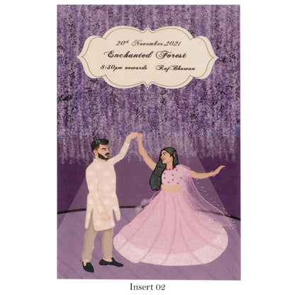 Designer Card: Inspired by Wedding Decor Theme and Bride-Groom Caricature | SS - 8033