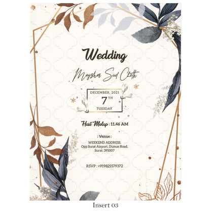 Blossom Bliss: Floral Pastel Wedding Card | SS - 8010