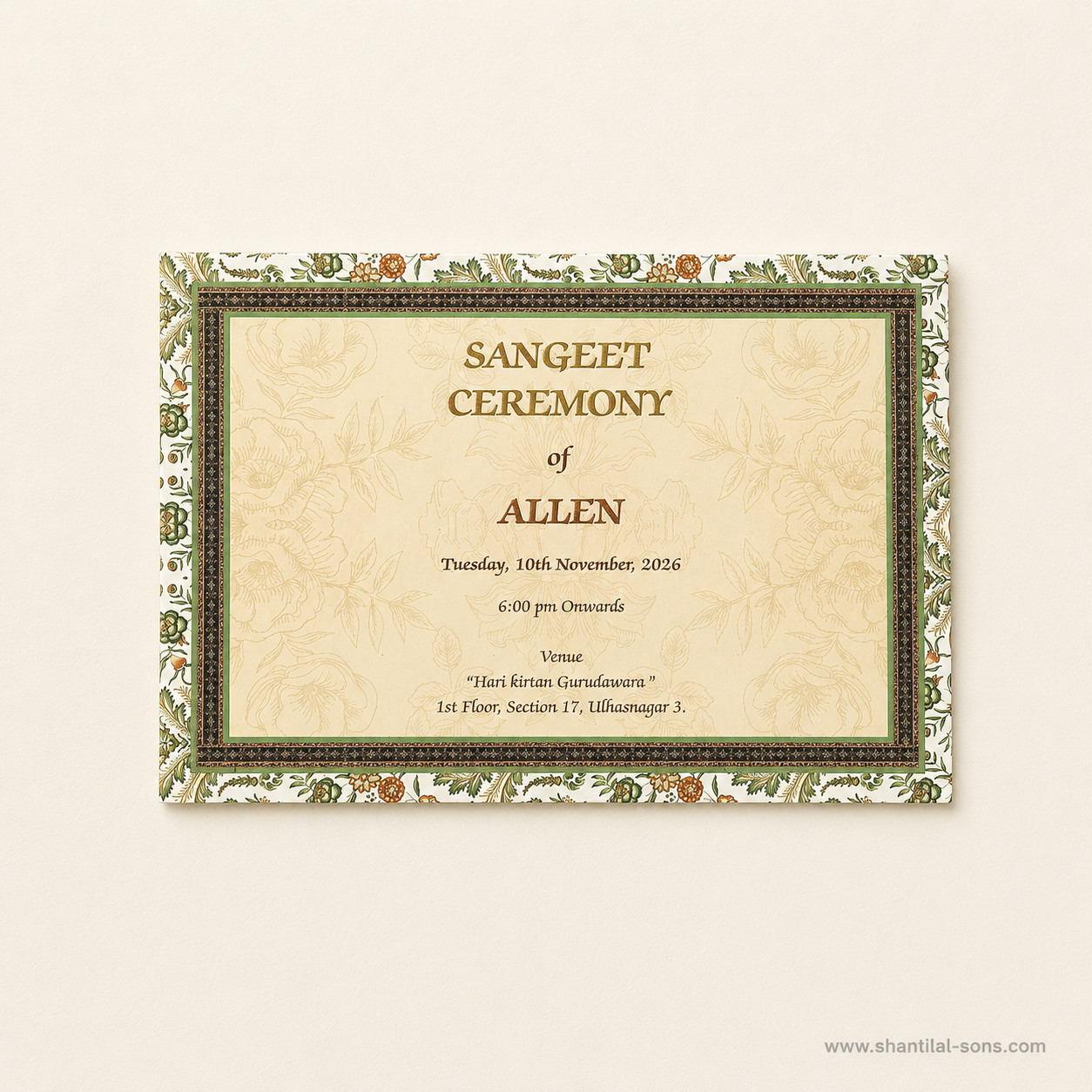 Rustic Wedding Invitation | SS - 2052