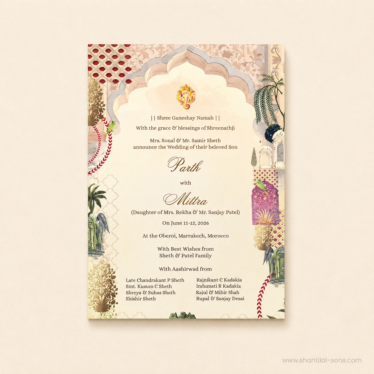 Luxury Royal Wedding Invitation |SS-2005