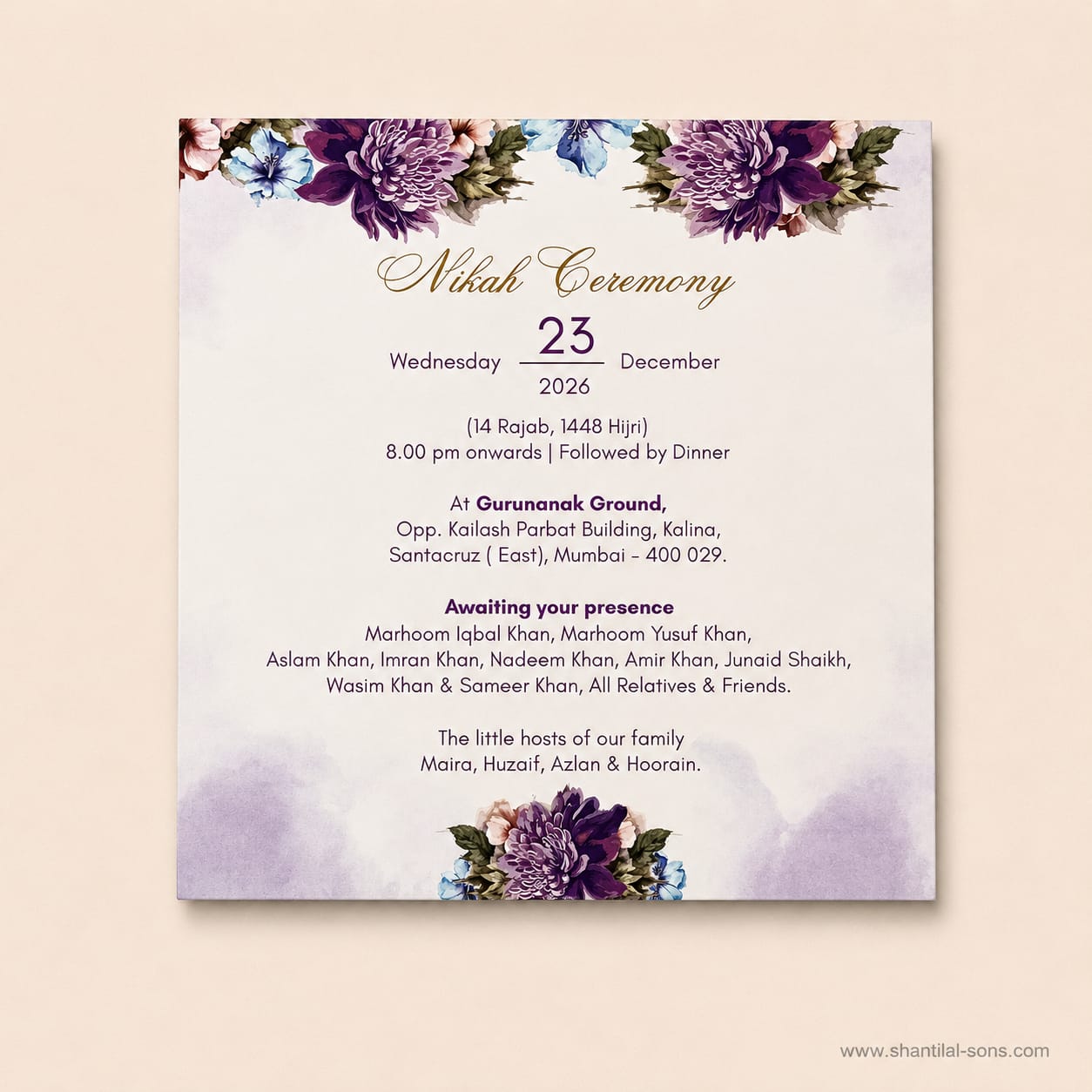 Floral Wedding Invitation|SS-2025