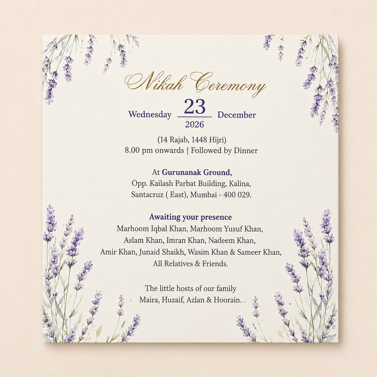 Premium Floral Wedding Invitation  |SS-2031