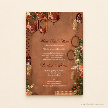 Luxury Royal Wedding Invitation |SS-2005