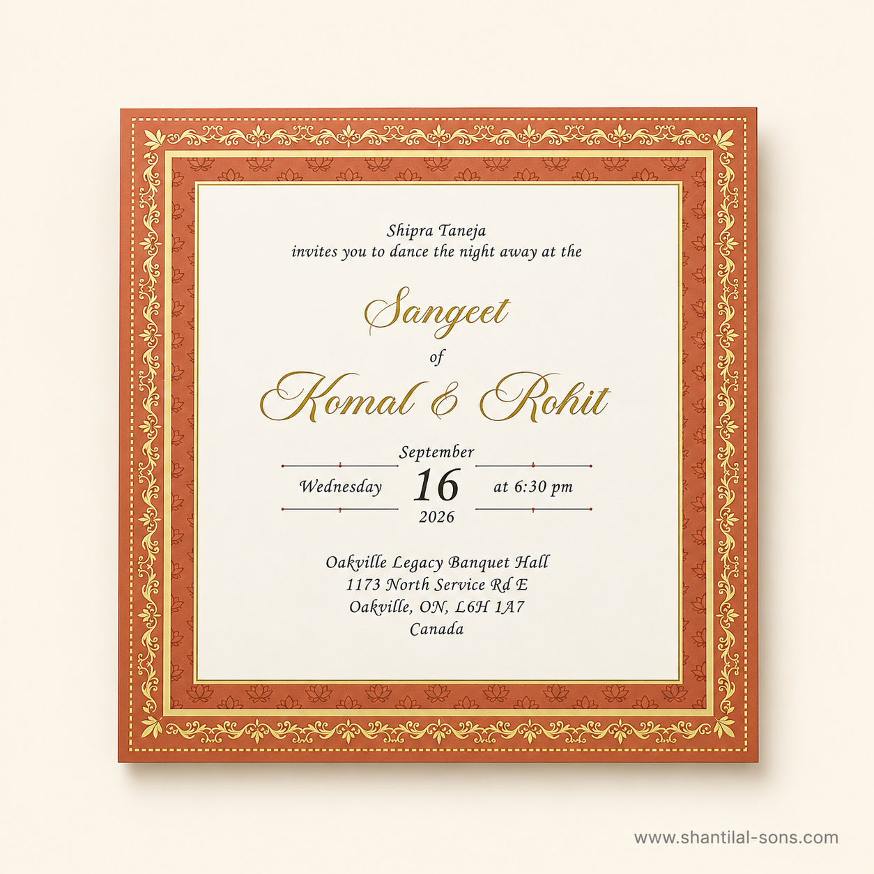 Traditional Elephant Wedding Invitation | SS-2006
