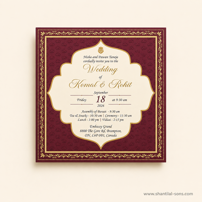 Traditional Elephant Wedding Invitation | SS-2006