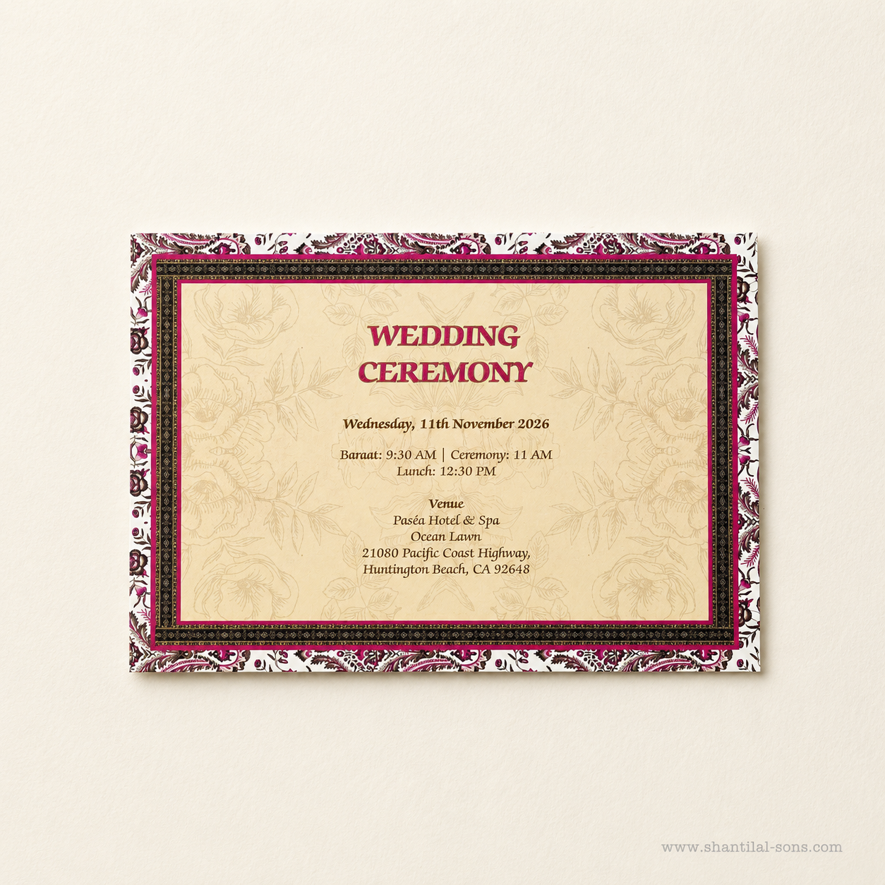 Envelope Style Wedding Invitation |SS-2014
