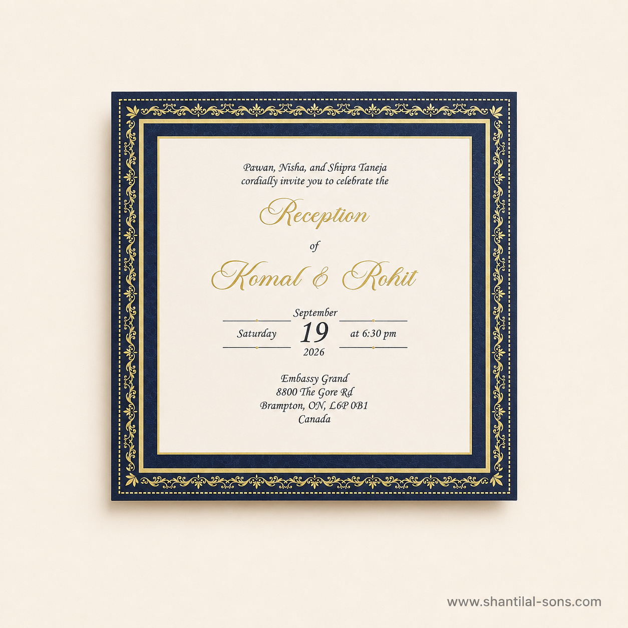 Traditional Elephant Wedding Invitation | SS-2006