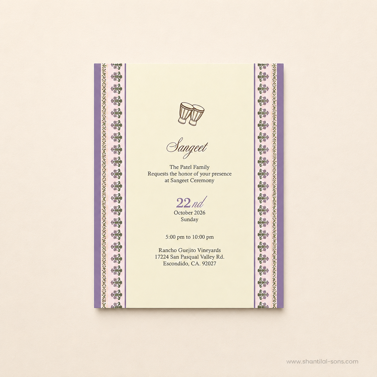 Luxury Traditional Wedding Invitation| SS -2015