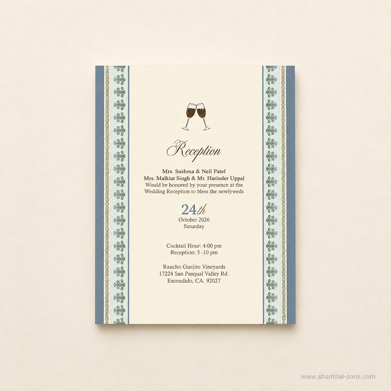 Luxury Traditional Wedding Invitation| SS -2015