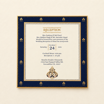Floral Square Wedding Invitation Folder |SS-2013