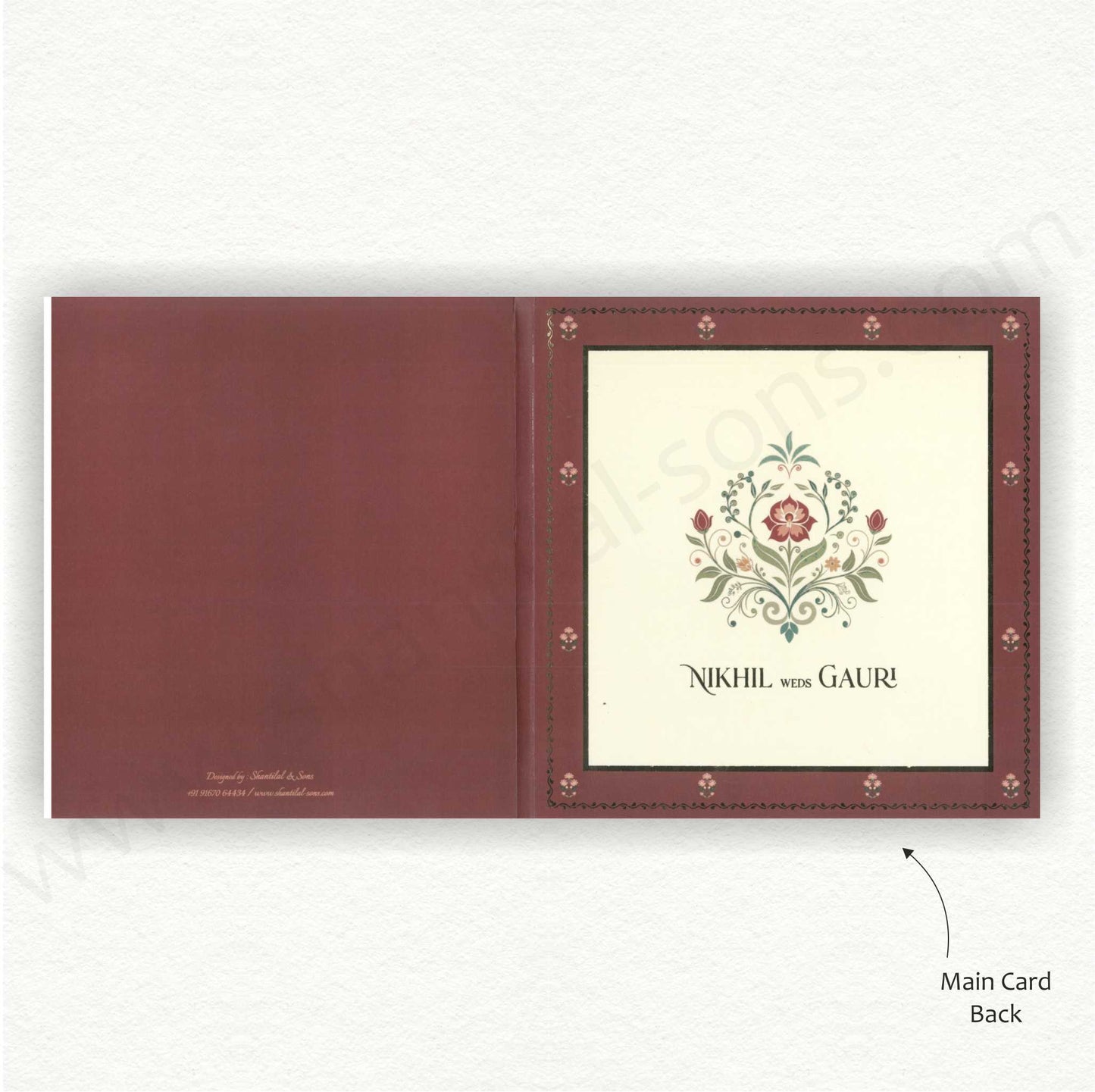 Elegant Floral Wedding Invitation CARD | SS-2013
