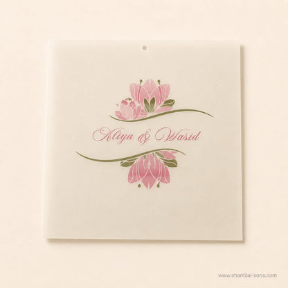 Pastel Lotus Wedding Invitation \SS-2028