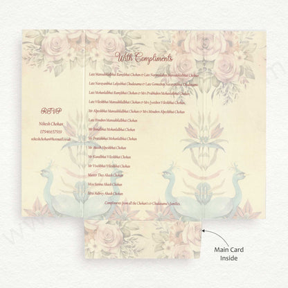 Designer Floral Wedding Invitation Card | SS -80154