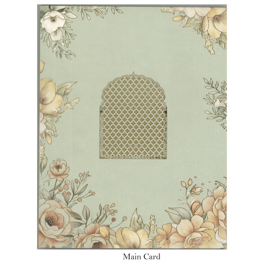 Designer Floral Wedding Card | SS-8123