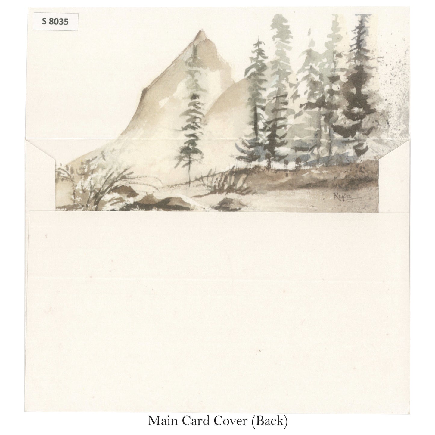 Artisanal Elegance: Hand-Painted Inspired Card | SS - 8035