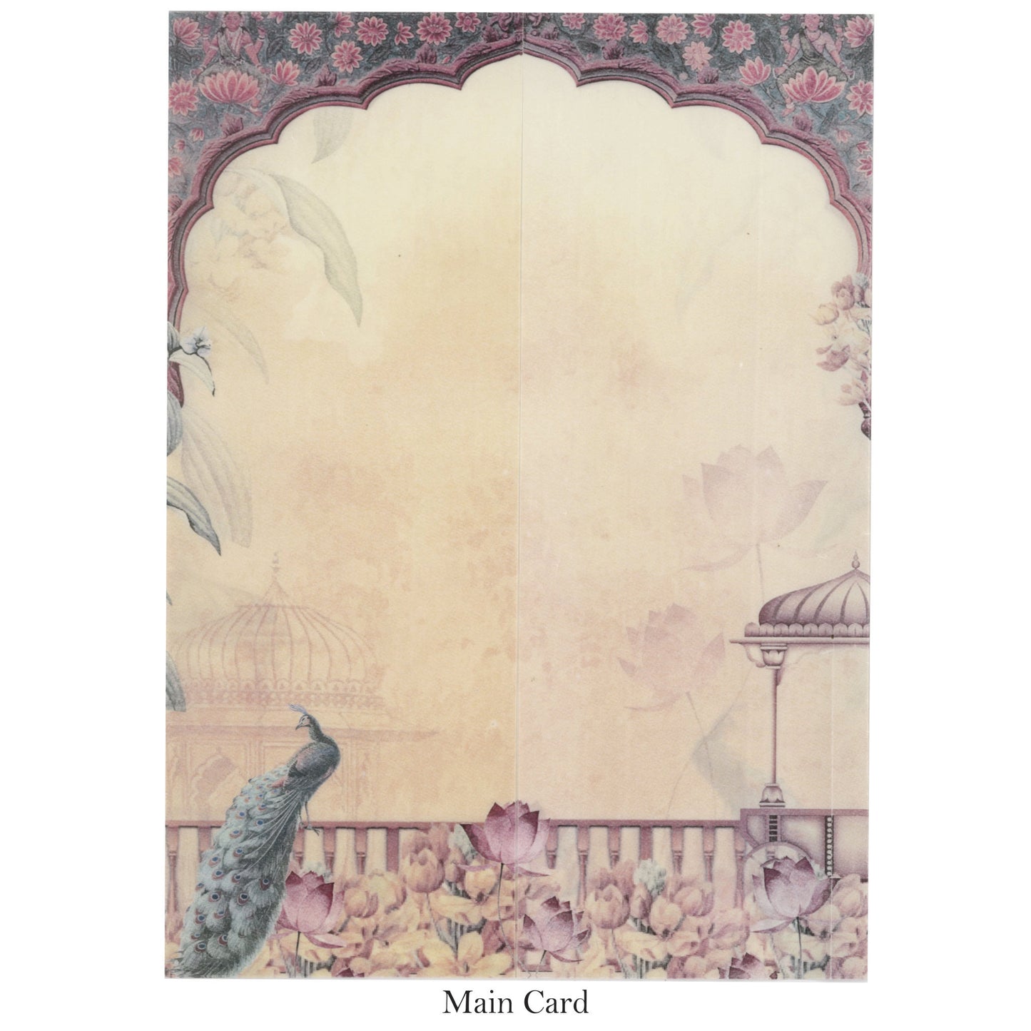 Pastel Theme Pichwai Wedding Card | SS - 8005