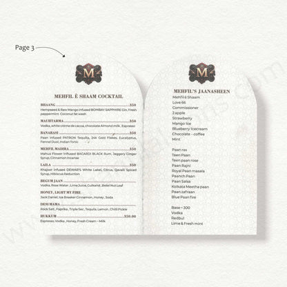Designer Menu Card | SS A - 3