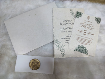 Rustic Charm: Handmade Classy Card with a Natural Look | SS - 8026