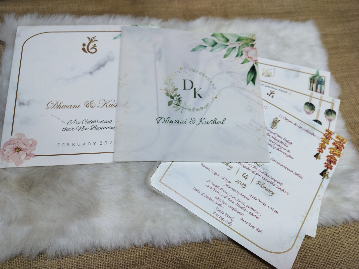 Royal Marble Elegance: Classy Card with Traditional Elements | SS - 8032