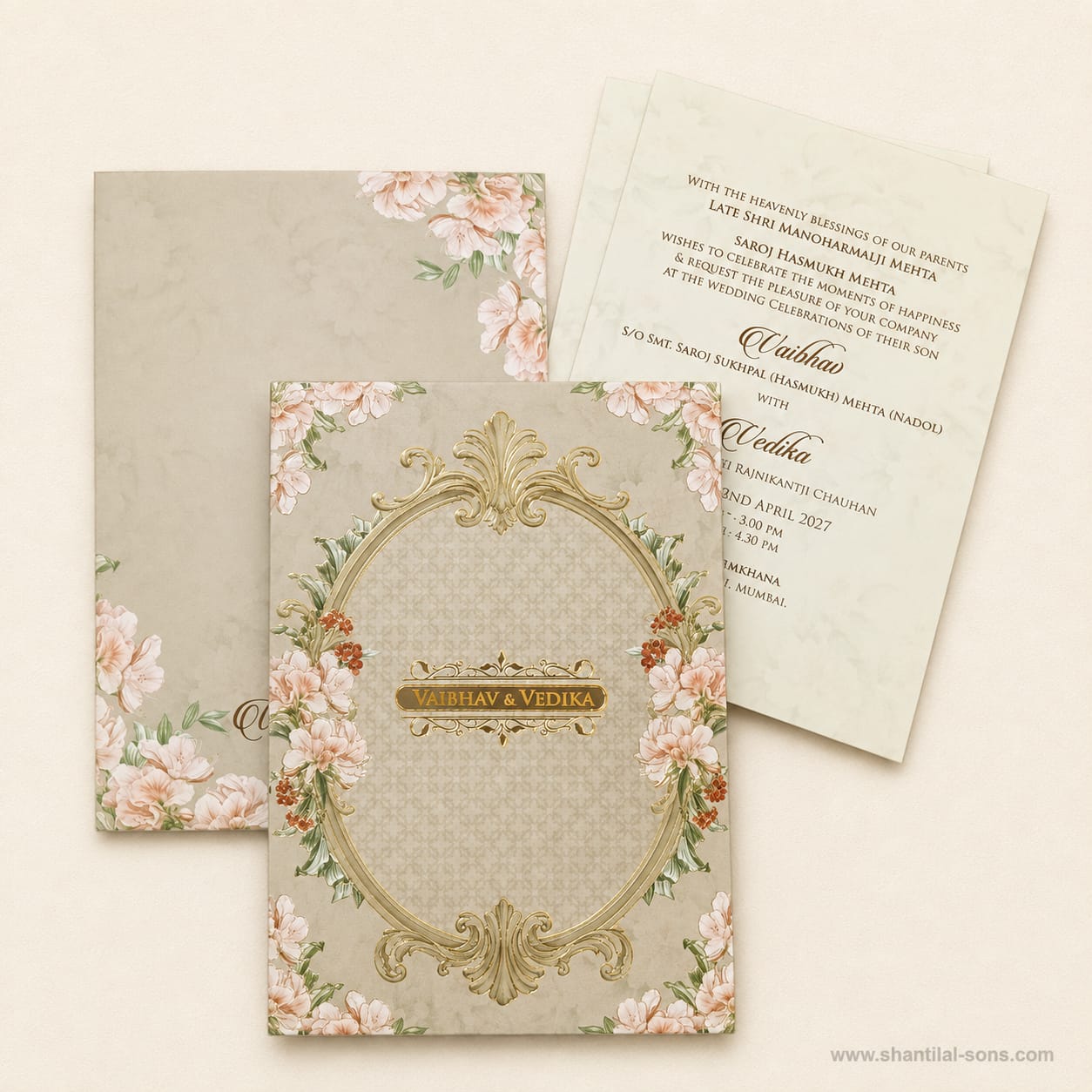 Floral Wedding Invitation | SS - 898