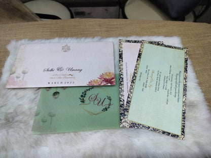 Classy Pastel Wedding Card | SS - 9002