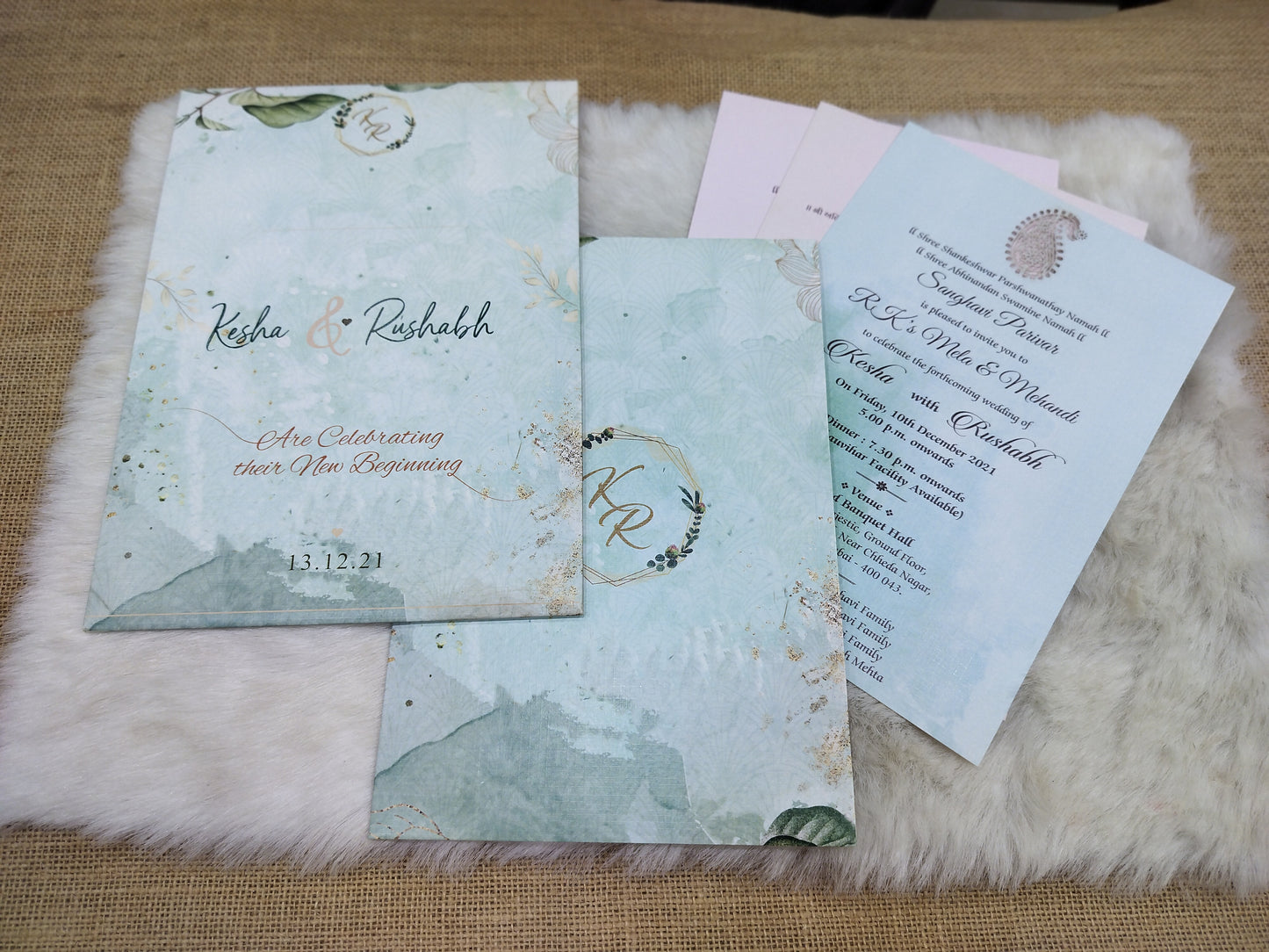 Designer Cards with Splash of Colours | SS - 9006