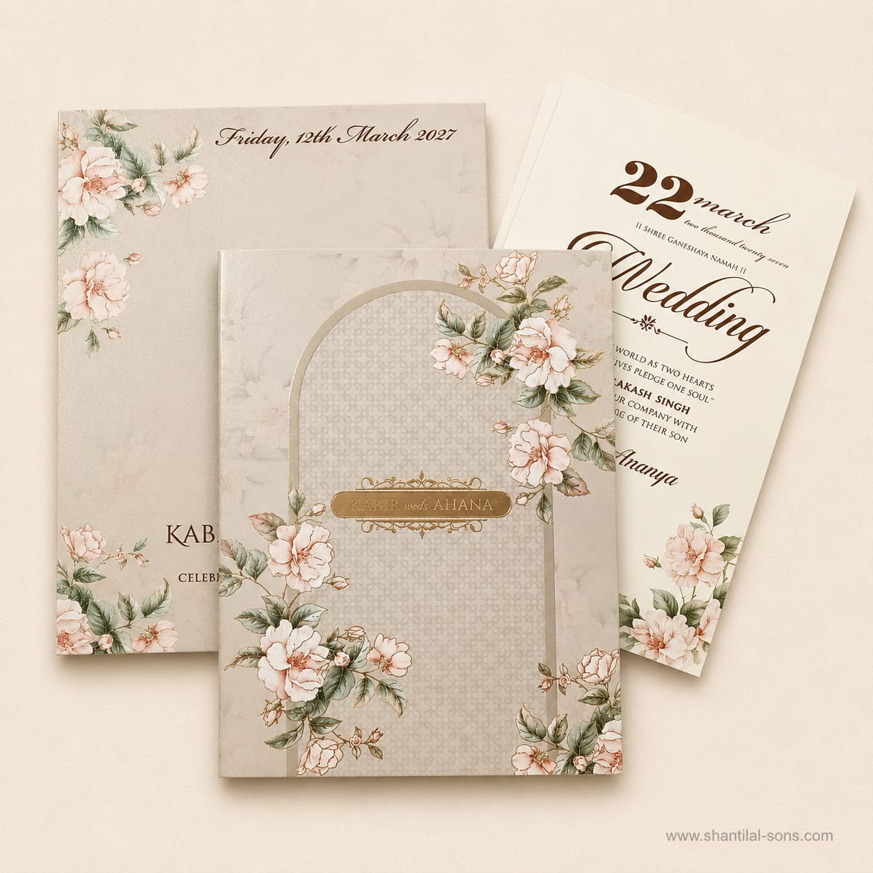 Minimal Floral Wedding Invitation | SS -916