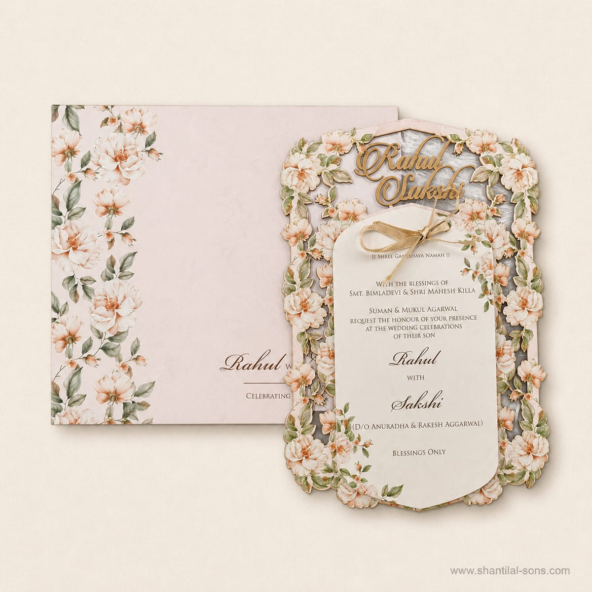 Minimal Floral Wedding Invitation | SS - 948