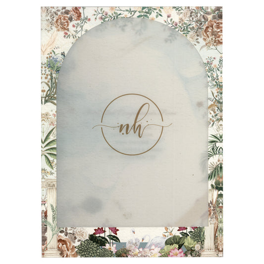 Designer Floral Wedding Card | SS - 5011