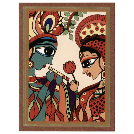 Radha Kishan Theme Wedding Card | SS - 5012