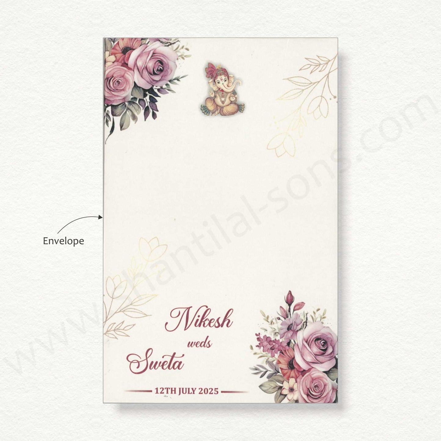 Designer Floral Wedding Invitation Card | SS -80154