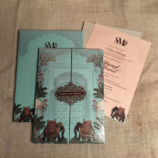 Pichwai Wedding Card | SS - 535