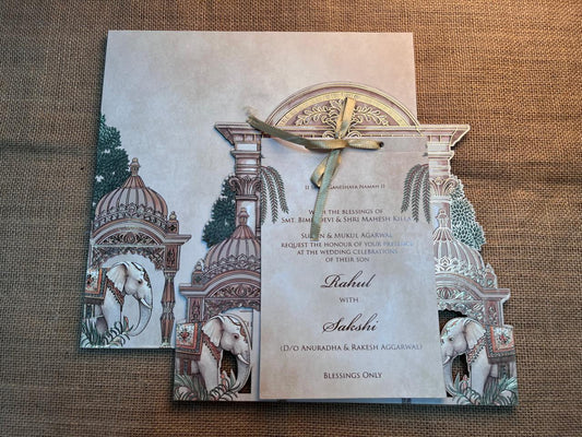 Traditional Lasercut Wedding Card | SS - 567