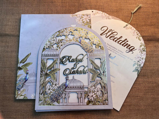 Floral Lasercut Wedding Card | SS - 559