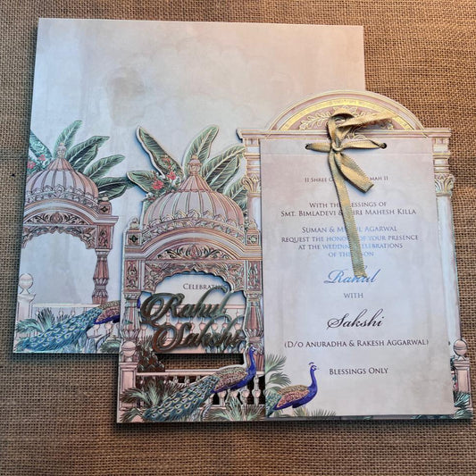 Traditional Lasercut Wedding Card | SS - 578