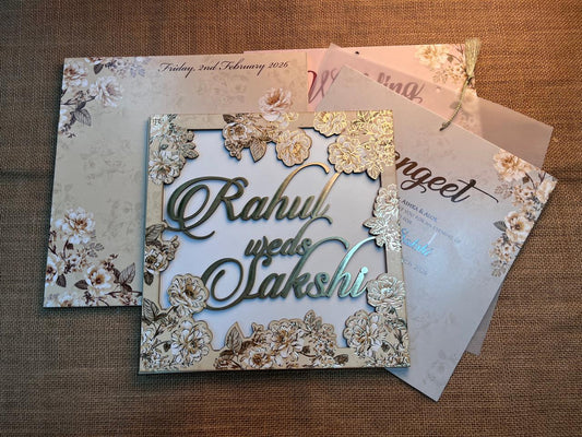 Lasercut Wedding Card | SS - 527