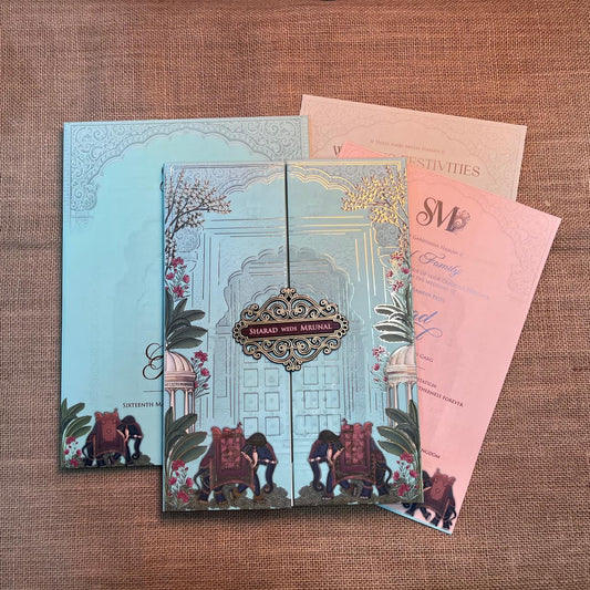 Pichwai Wedding Card | SS - 535