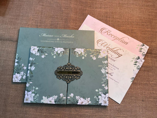Classy Floral Wedding Card | SS - 587