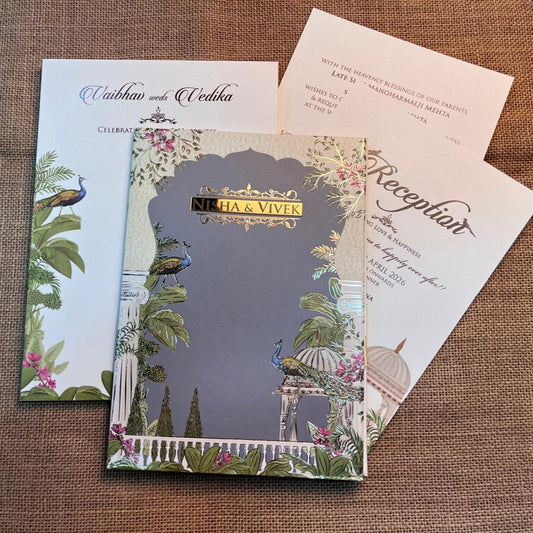 Pichwai Wedding Card | SS - 586