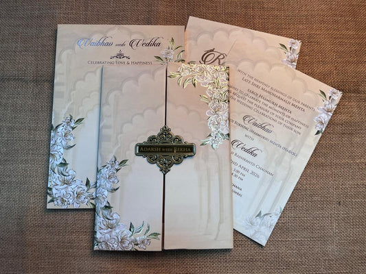 Door Theme Wedding Card | SS - 585