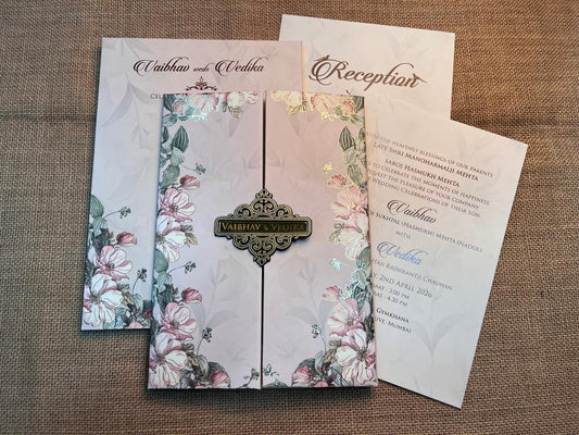Floral Wedding Card | SS - 593