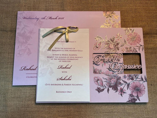 Lasercut Wedding Card | SS - 600