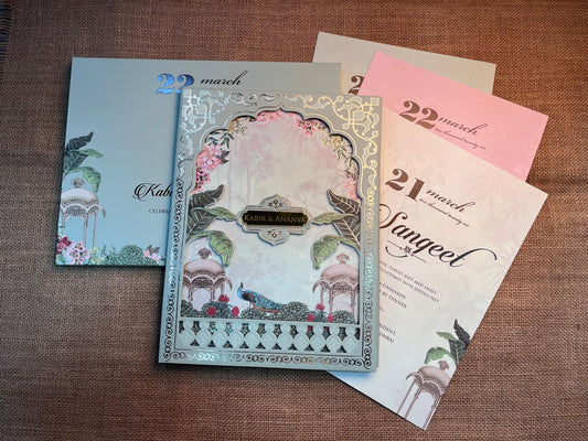 3D Pichwai Wedding Card | SS - 625