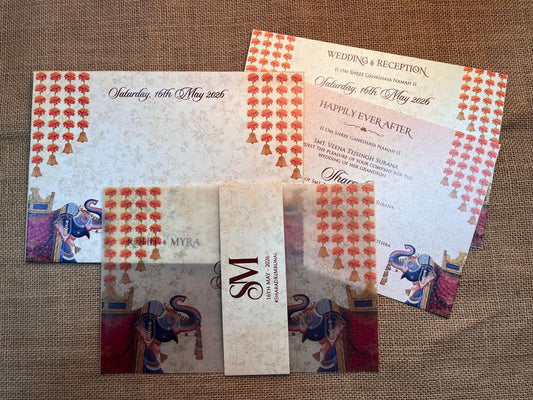 Vellum Paper : Traditional Wedding Card | SS - 713