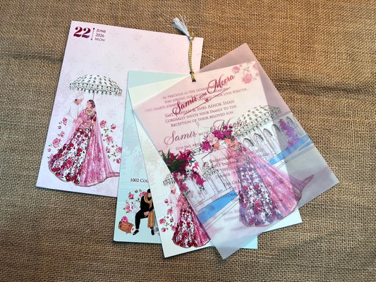 Vellum Paper Wedding Card | SS - 717