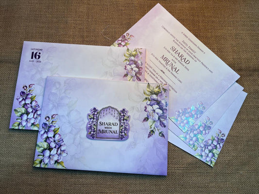 Elegant Floral Wedding Card | SS - 708