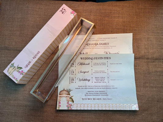 Elegant Scroll Wedding Card | SS - 721
