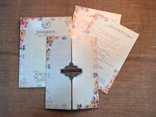 Floral Wedding Card | SS - 733